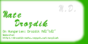 mate drozdik business card